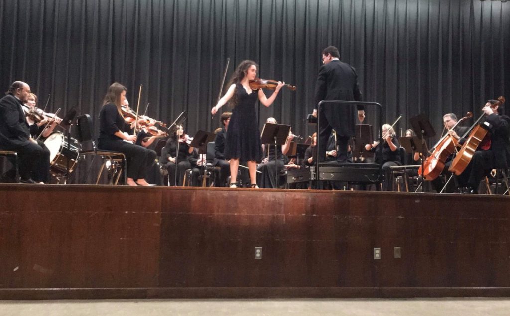 Sophomore Michelle Stern performs at Massapequa Philharmonic