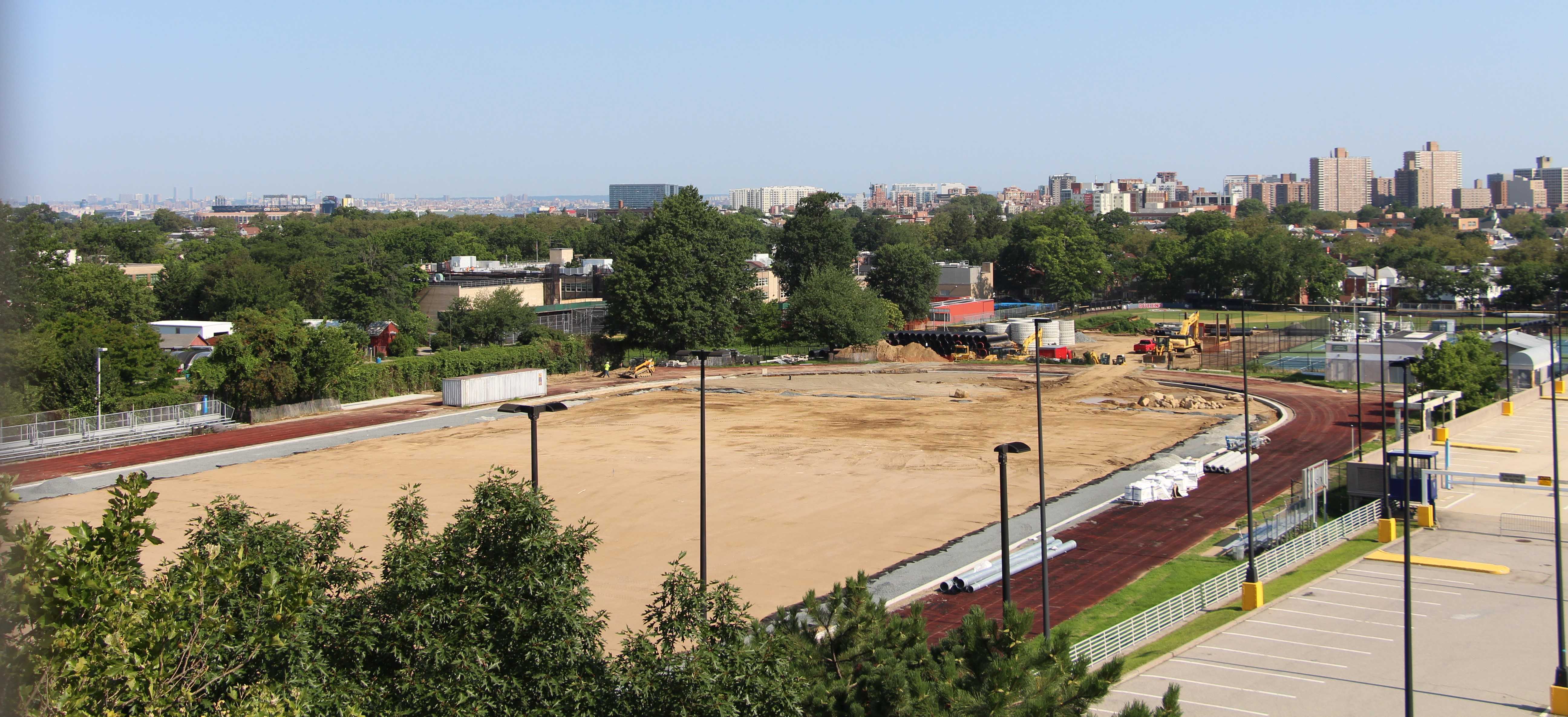 Renovations underway for the Queens College track and field
