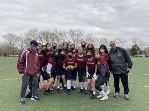 Girls varsity flag football team reflects on team spirit and the impact of COVID-19