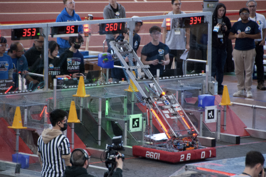 The Steel Hawks robotics team placed third in the New York Tech Valley Regional competition this year.