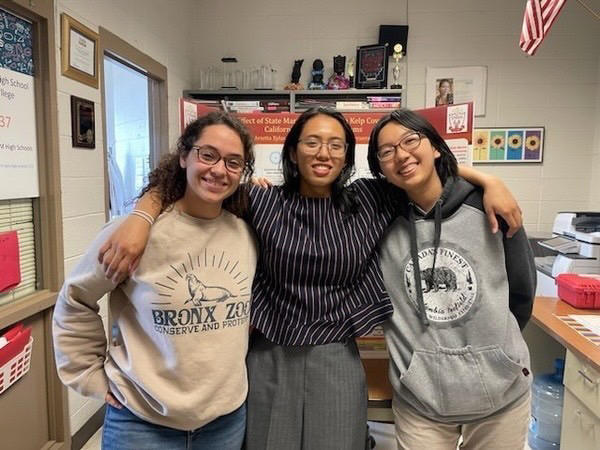 Arietta Xylas (left), Carolina Corcuera (middle), and Amy Jiang (right).