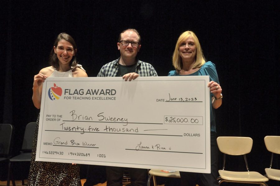 Brian Sweeney honored with $25,000 FLAG Award grand prize for excellence in teaching