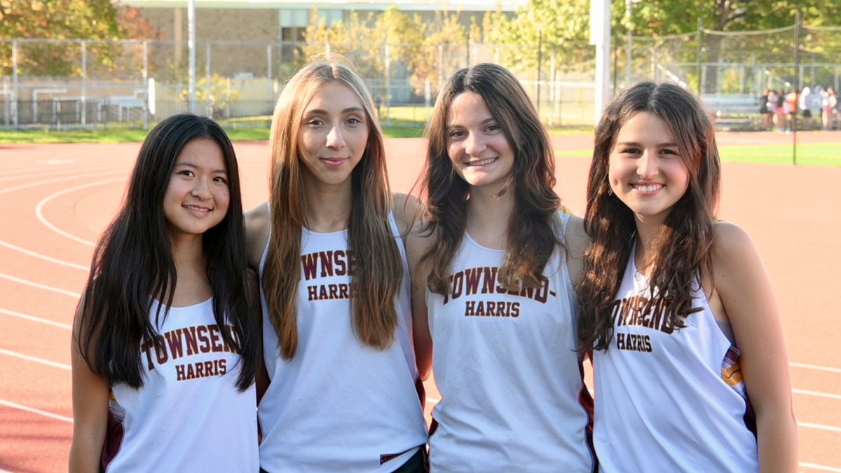 The Girls Varsity Track Team captains.