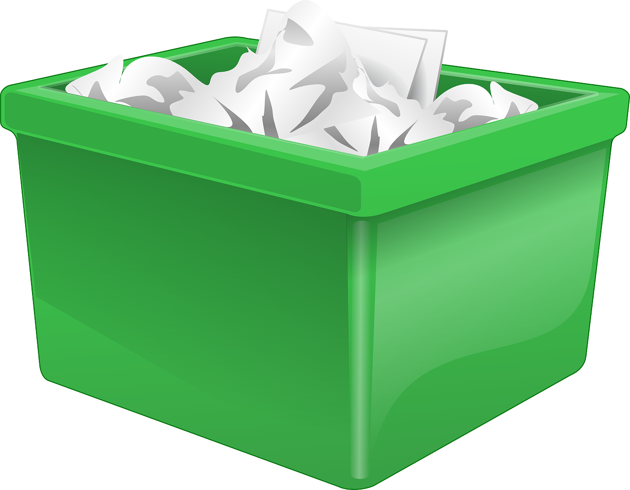 Paper/cardboard garbage goes in green bins. 