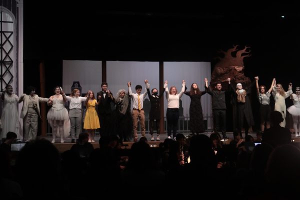 The cast bows at the end of last year's musical, "The Addams Family." This year, the play will be "Little Shop of Horrors."