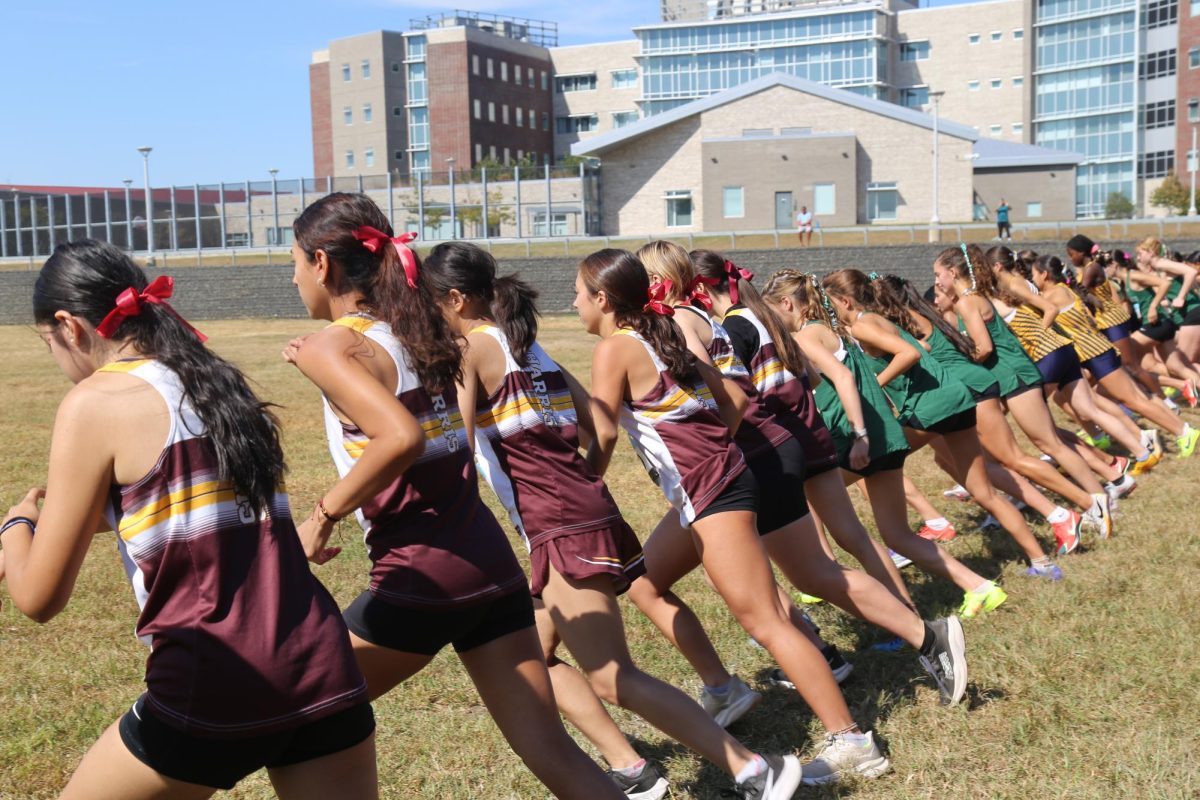 The Girls Cross Country Team at the Xavier Invitational meet on September 21, 2024