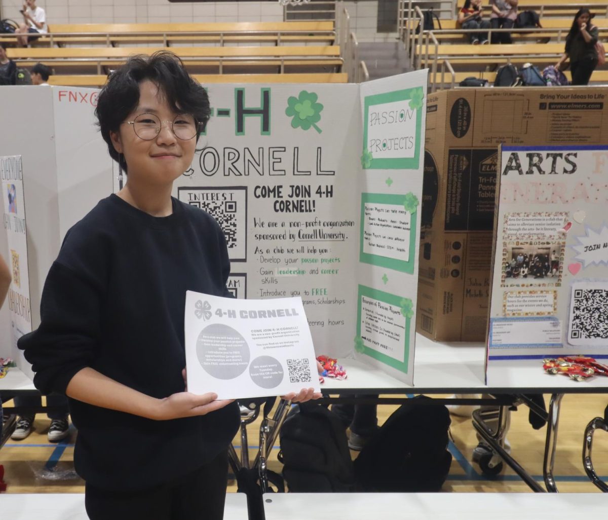 Students participating at the club fair.