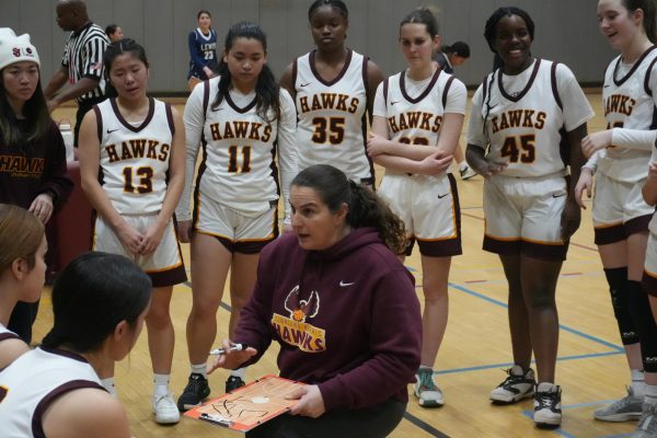 Girls Varsity Basketball Team winning against Francis Lewis with a final score of 64-40 