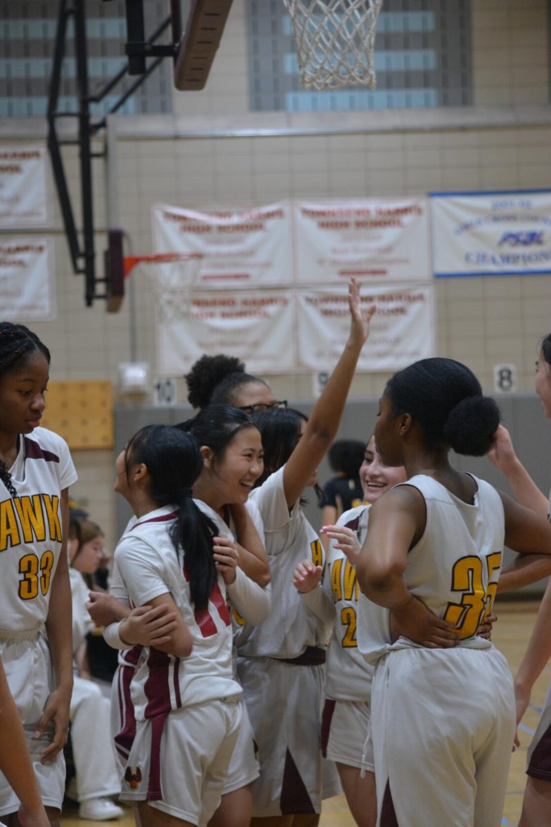 The Girls JV Basketball team playing against James Madison with a final score of 26-24 (Townsend)  