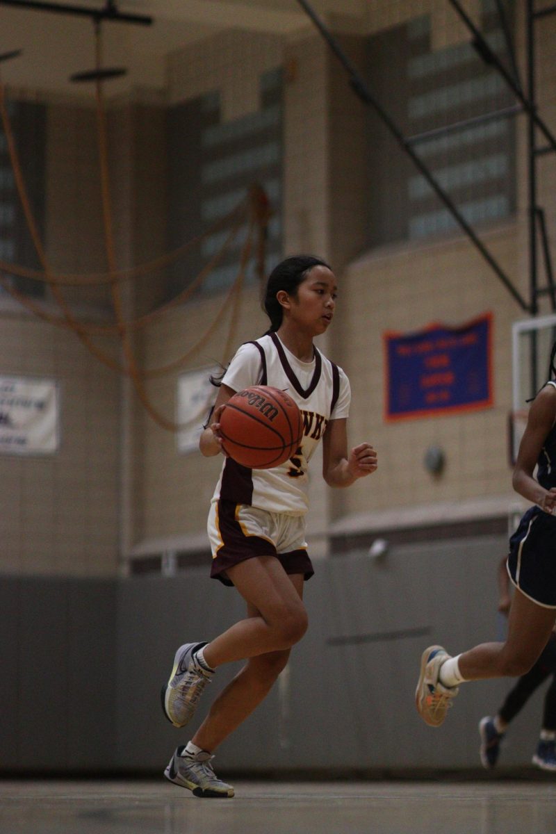 Girls Varsity Basketball Team winning against Francis Lewis with a final score of 64-40 