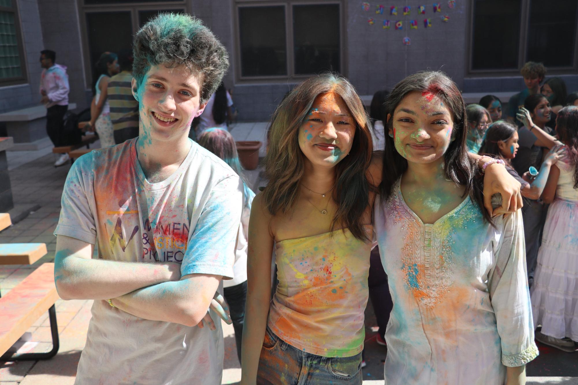 The Holi event organized by the sophomore grade leaders