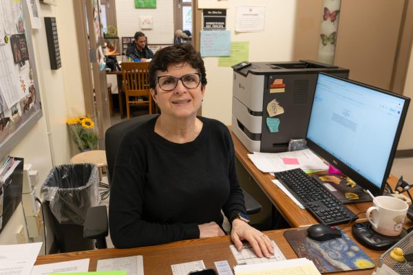 Pamela Del Vecchio, Secretary to Assistant Principal of Organization Ellen Fee, is the mastermind behind the system that ensures all classes with an absent teacher are covered by another teacher.
