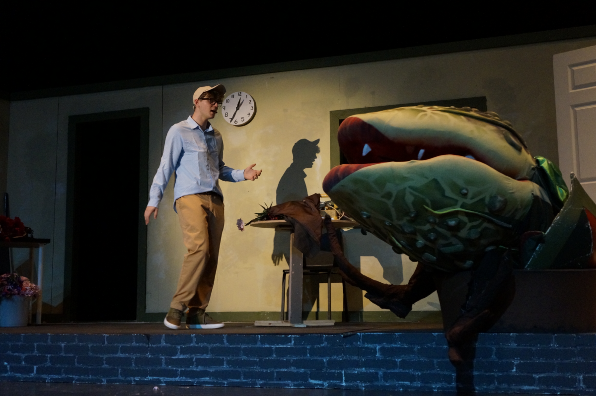 Seymour (senior Ethan Ben David) rehearses with Audrey II