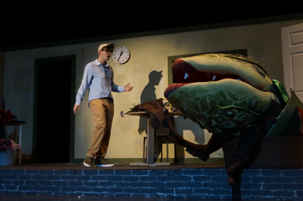 Seymour (senior Ethan Ben David) rehearses with Audrey II