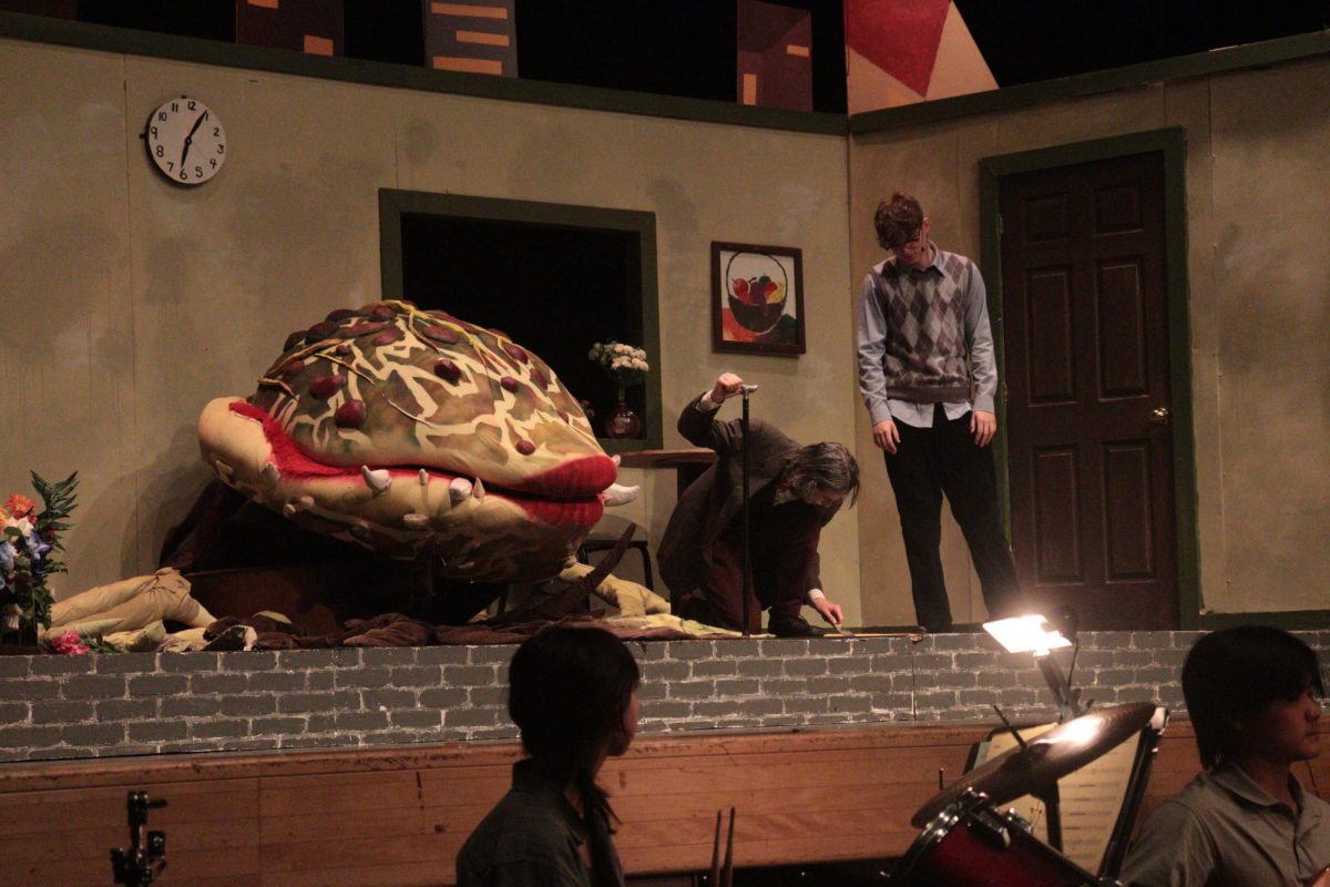A scene from the Friday afternoon show of "Little Shop of Horrors"