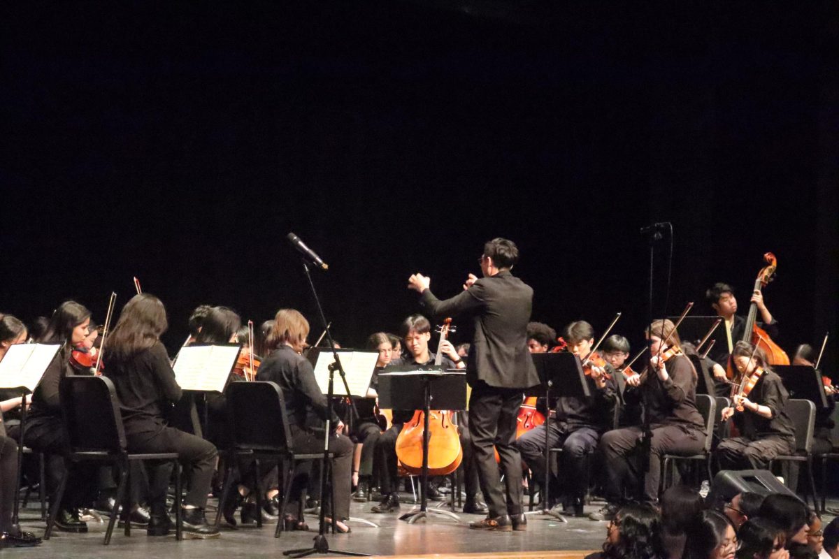 Mr. Lee conducting during spring concert
