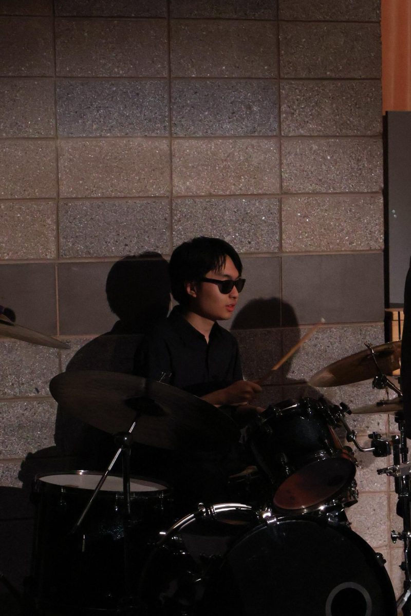Joshua Chung on drums during band Freakout's performance