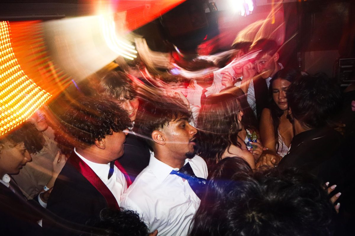 Students dancing to the music during Junior Banquet
