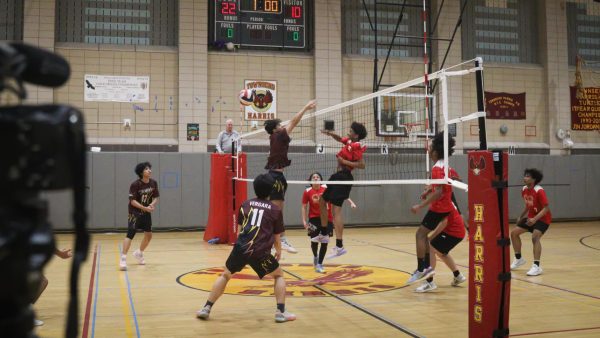 Second half of the first Boys Varsity Volleyball playoffs game