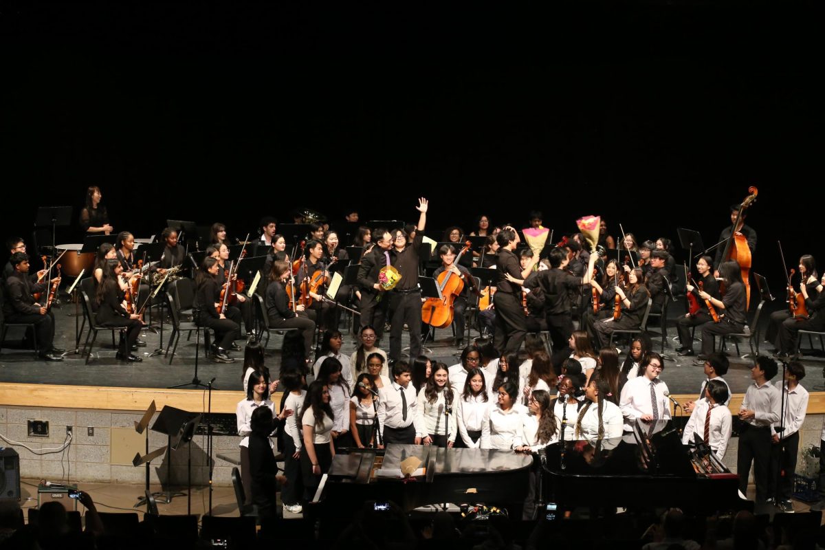 Symphony Orchestra and Chorus after the closing performance during Spring Concert
