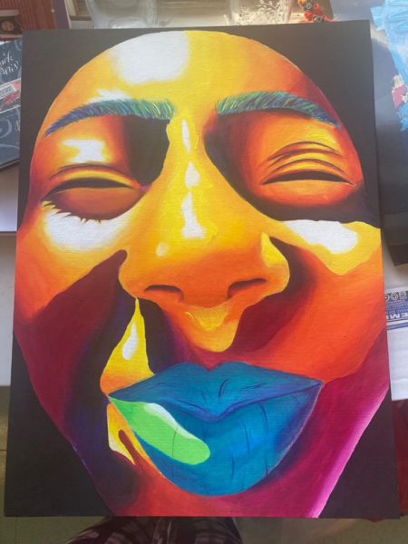 Senior Leilani Walkes's winning artwork in the 2025 MET “P.S. Art” Competition 
