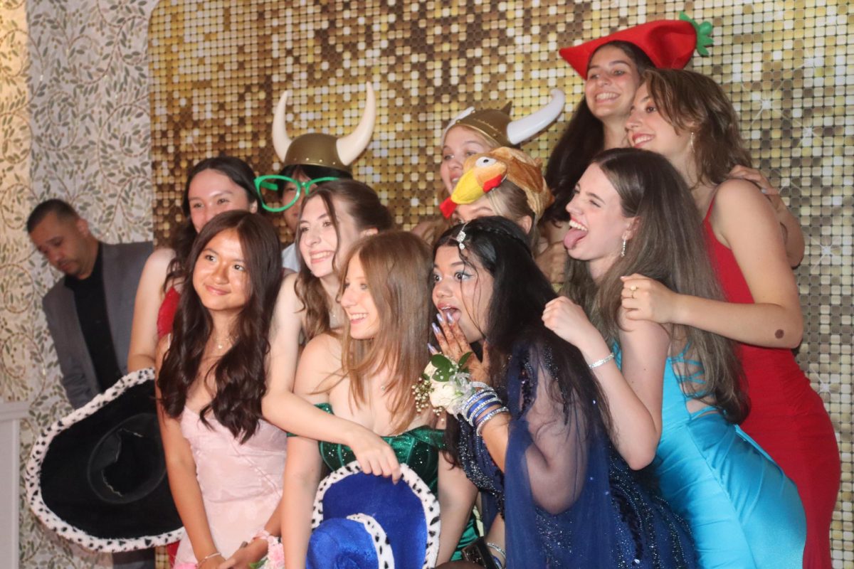 Students posing for a picture at prom last year.