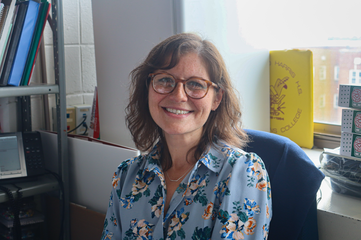 Science teacher Sarah Loew oversees the growing Henrietta Lacks event. 