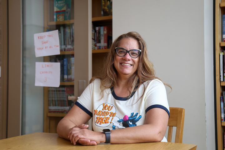 THHS Librarian and President of the New York Library Association Arlene Laverde