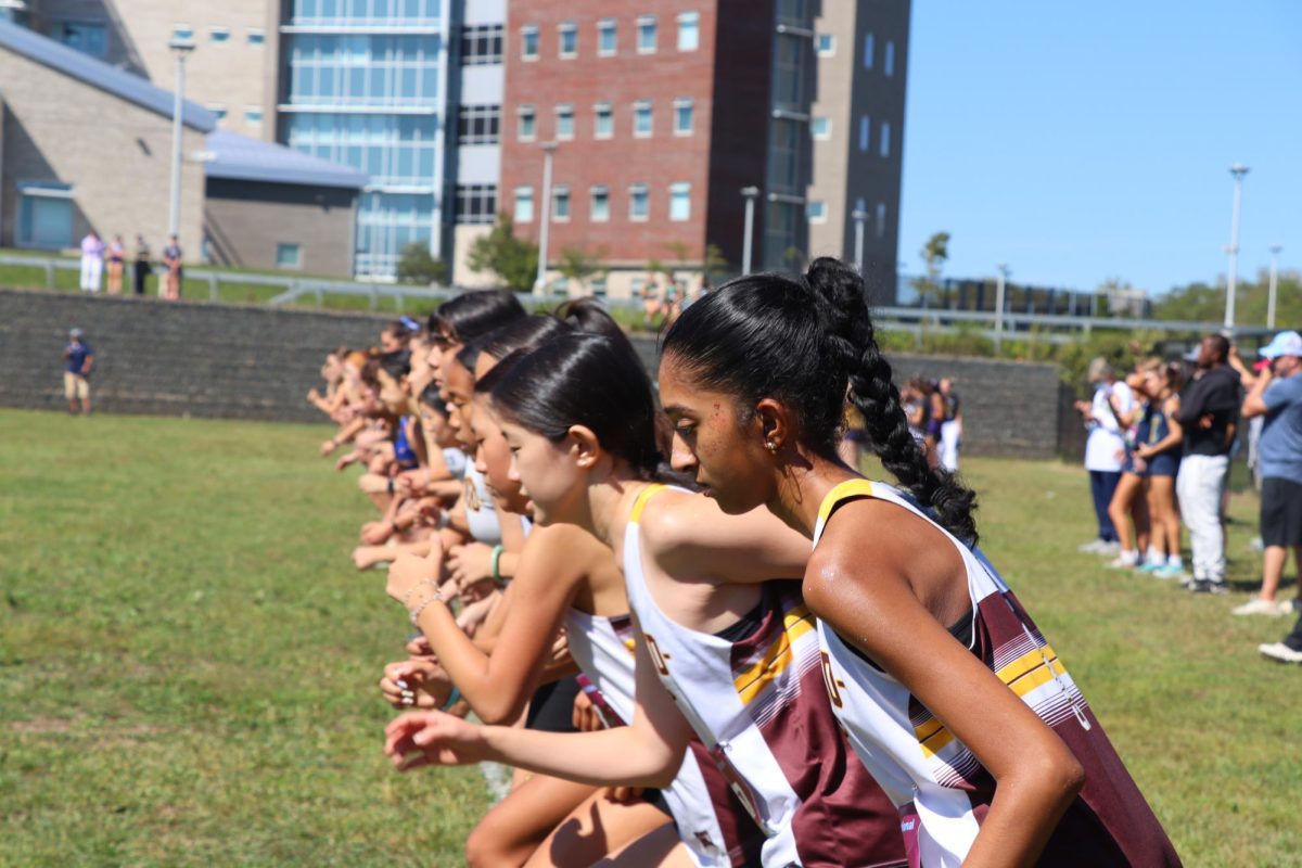 The Girls Cross Country team starting their race during their meet on September 27 at Van Cortlandt Park