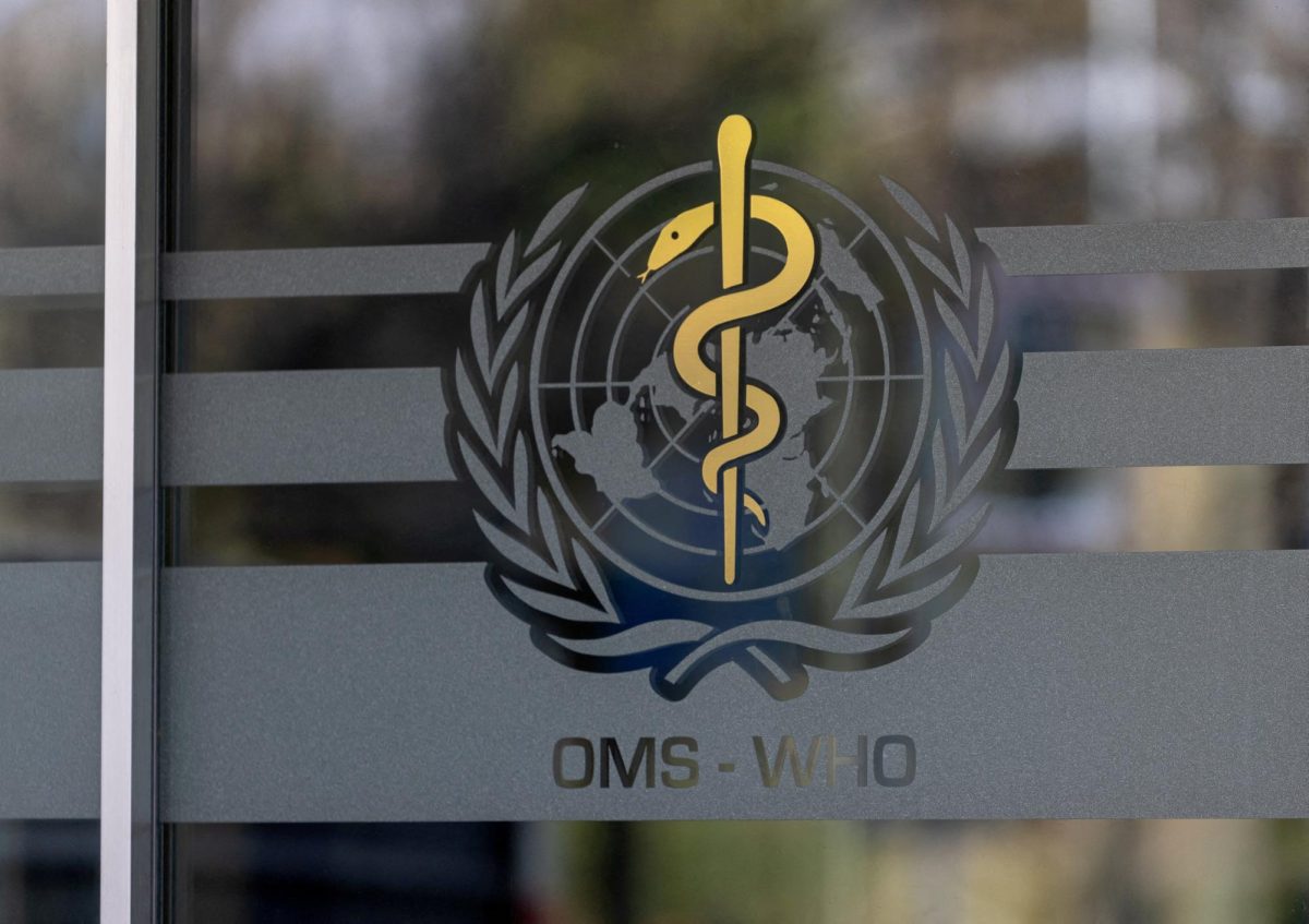 The logo of the World Health Organization is seen at the WHO headquarters in Geneva, Switzerland, January 28, 2025. REUTERS/Denis Balibouse