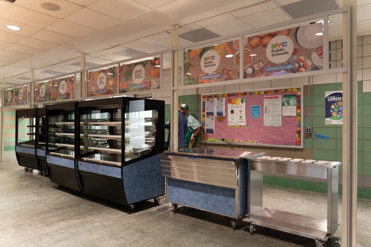 The new "grab and go" station that was installed during Regents Week in the THHS cafeteria.