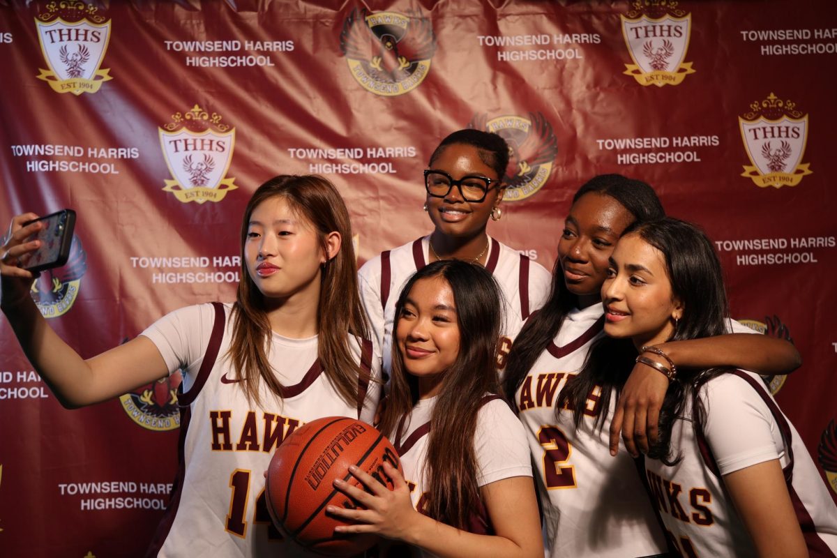 The senior members of the Girls Varsity Basketball team who held their media day on January 11. 