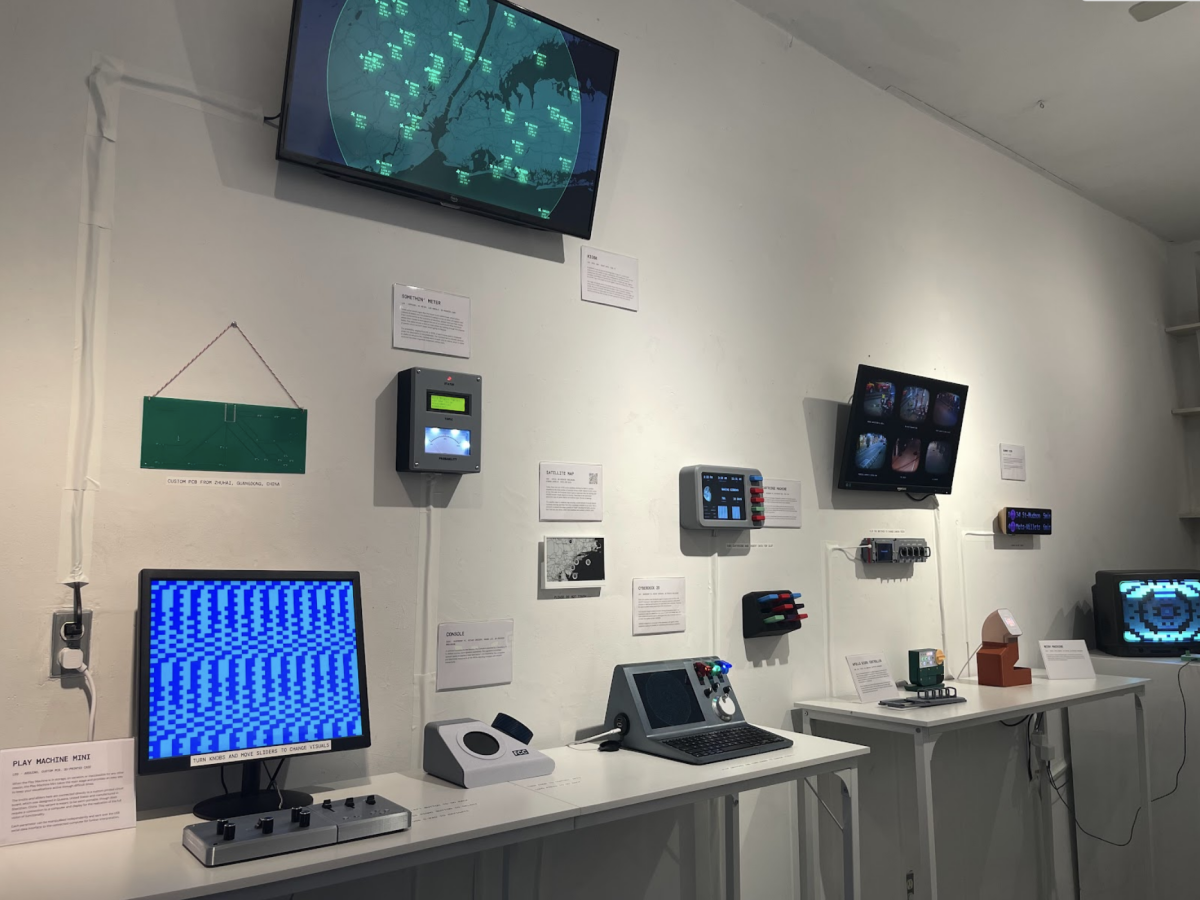 The gallery at the FCC Studio's November showcase in Long Island City.