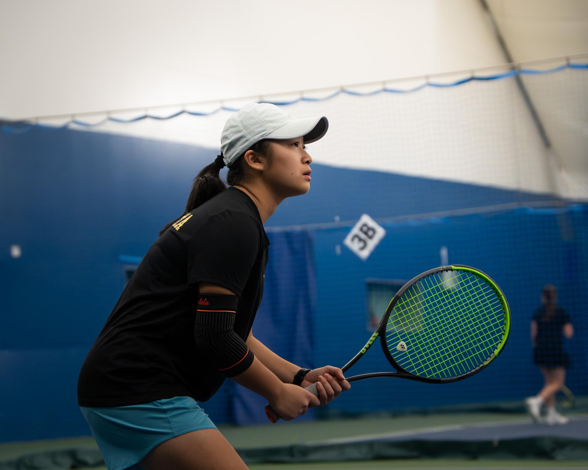 Junior captain Morgan Ma competing in the PSAL Individual Championships on November 14. Morgan aims to continue improving and competing at a high level. “I hope to stay involved in sports, whether competitively or recreationally, because they’ve become an important part of my life.”