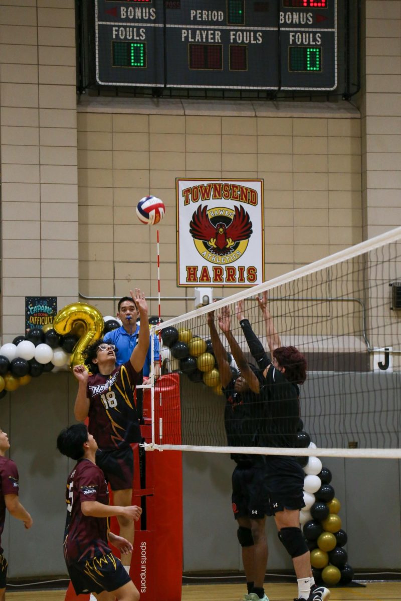 Junior Yousuf Razzaq hitting the ball during a game on March 26 against Far Rockaway Educational Campus. The team won a 2-0 victory and is currently ranked second in the Queens 1A Division with a 7-1 record