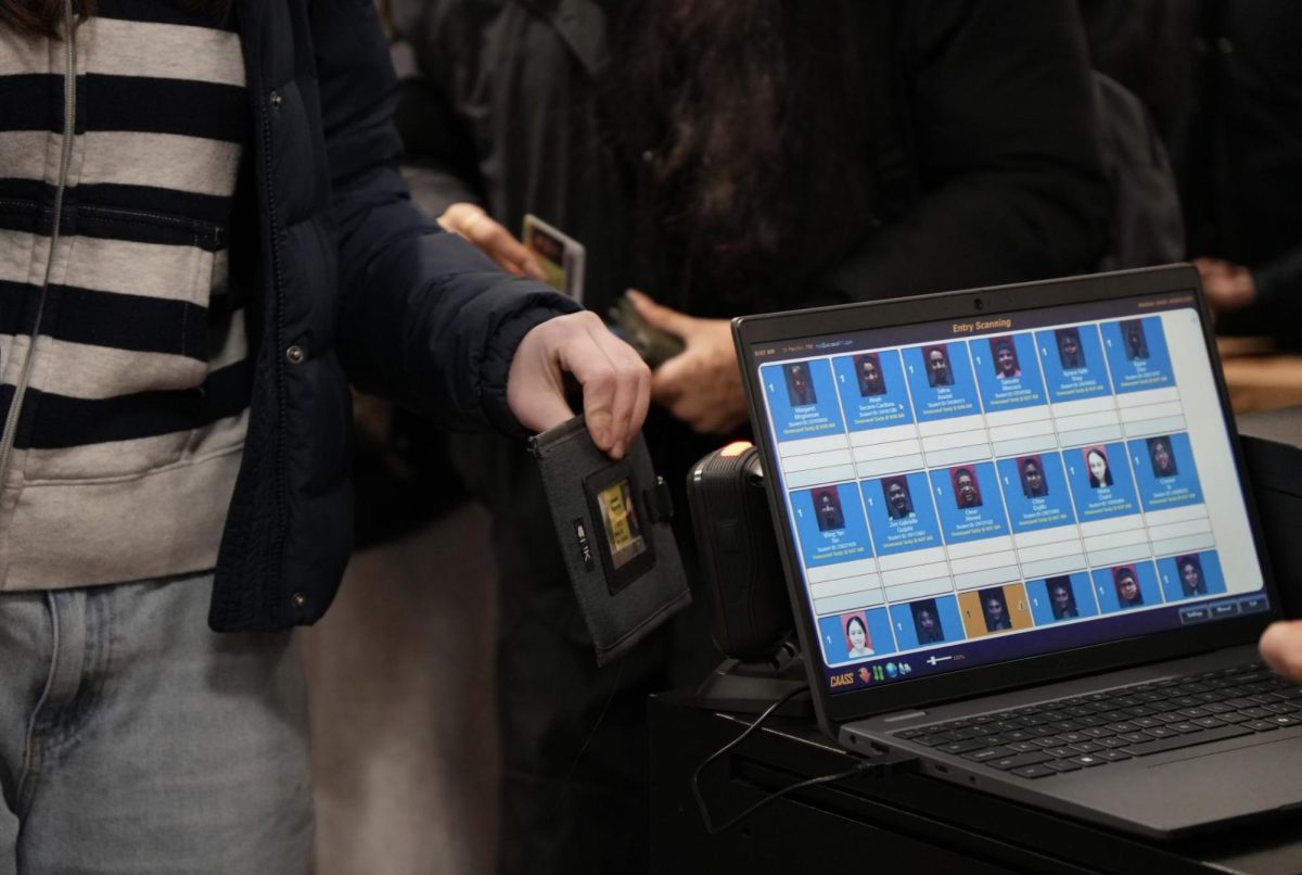 The new CAASS system requires students to scan their IDs upon entry. The CAASS system monitors students' attendance, and automatically prints late tickets when students scan in past 8:00AM. 