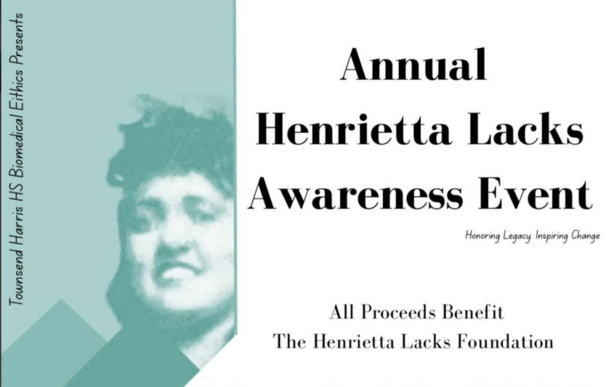 The promotional poster for this year's Henrietta Lacks Awareness event. The event took place on March 13, after school.