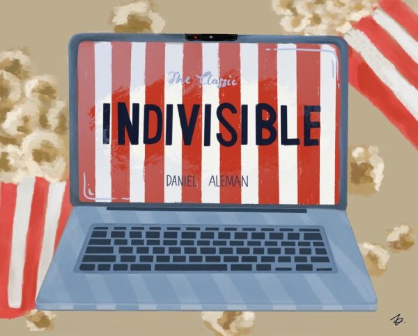On April 22, Daniel Aleman discussed his book Indivisible with Ms. Lipinski and Ms. Frank’s band 9 AP English Literature class.