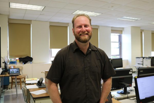 Social Studies Joseph Seidel in room 434 during his first year teaching at Townsend Harris.