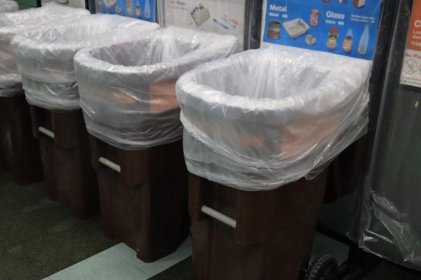 Due to the new cafeteria system at THHS, more plastic containers are being thrown out everyday