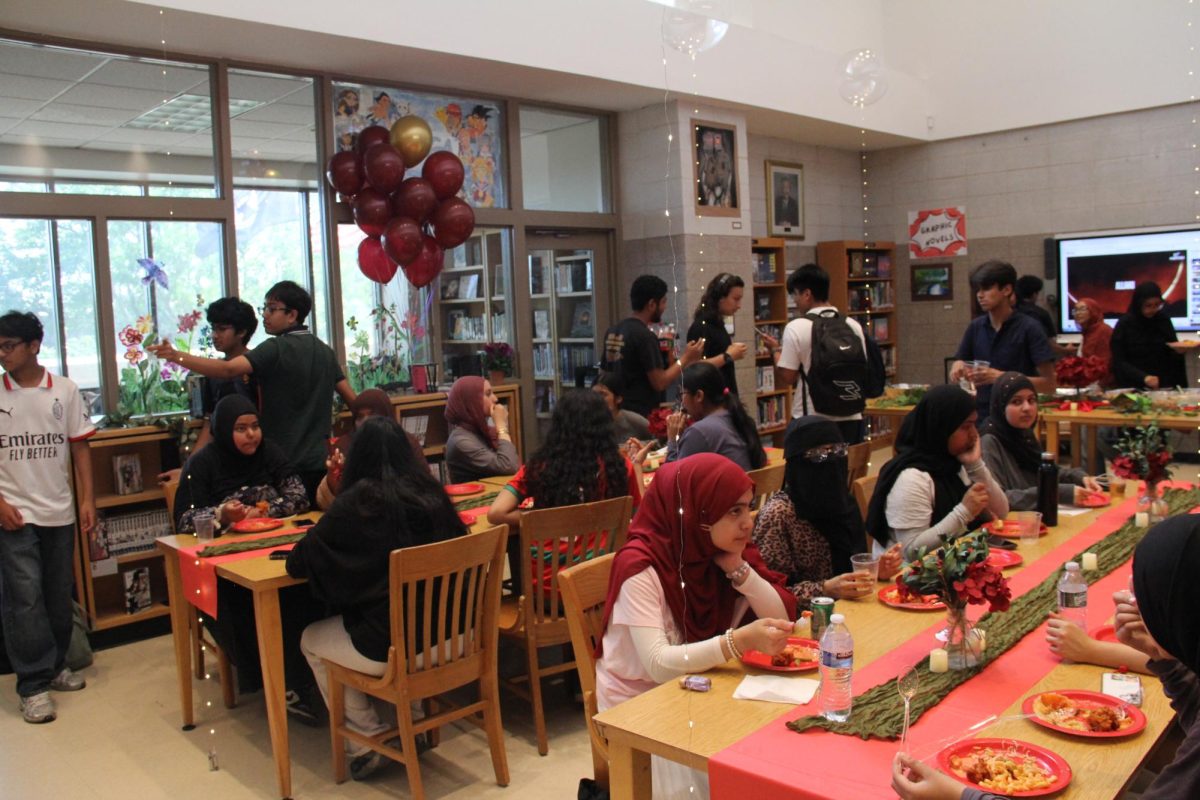 The MSA’s annual Henna Fest was held in the library where students participated in various activities including applying henna, playing games, and eating homemade foods