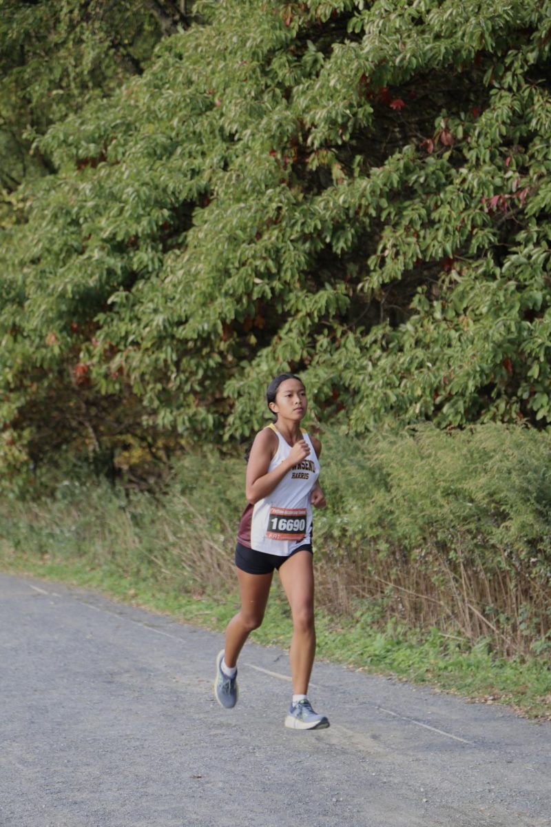 Rising senior Sophia Madrazo competes at the Marty Lewis Challenge on October 4 at Van Cortlandt Park